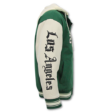 Enos Chaqueta de béisbol con capucha extragrande - Chaqueta bomber para hombre - 523 - Verde