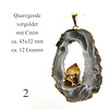 Achat Geode vergoldet mit Citrin