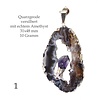 Achat Geode versilbert mit Amethyst