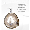 Achat Geode versilbert mit Bergkristall