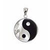 Yin Yang Anhänger Perlmutt/Achat ca. 26 mm