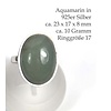 Aquamarin Silberring Größe 17, 18,19