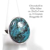 Chrysokoll in 925er Silber Fingerring