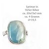 Larimar Silberring ab Größe 18,5