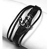 Leder 5-Strang Armband Anker