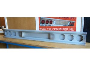 Truckbumper.nl  met uitsparing voor kenteken 6x ronde lampen staal
