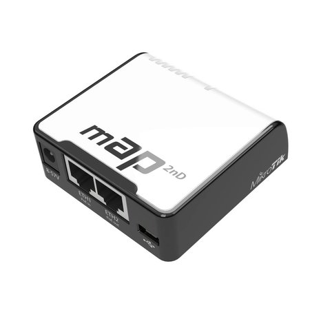 Mikrotik Mikrotik mAP Power over Ethernet (PoE) Zwart, Wit