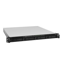 Synology RX418 disk array Rack (1U) Zwart, Grijs