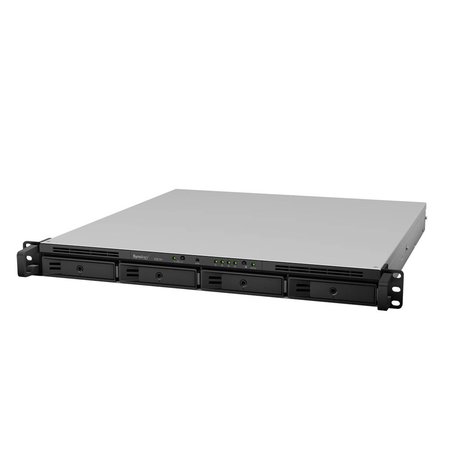 Synology Synology RX418 disk array Rack (1U) Zwart, Grijs