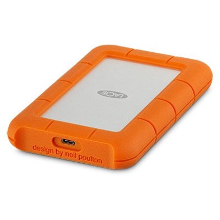 LaCie LaCie Rugged USB-C externe harde schijf 2000 GB Oranje, Zilver