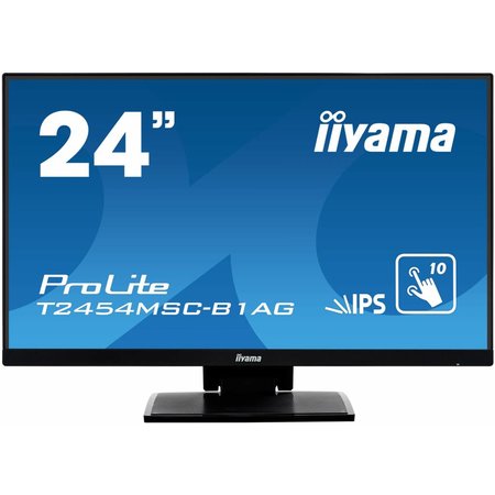 Iiyama iiyama ProLite T2454MSC-B1AG touch screen-monitor 60,5 cm (23.8") 1920 x 1080 Pixels Zwart Multi-touch Multi-gebruiker