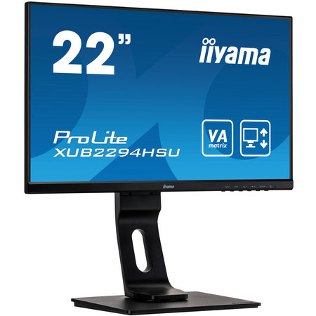 Iiyama iiyama ProLite XUB2294HSU-B1 LED display 54,6 cm (21.5") 1920 x 1080 Pixels Full HD Zwart