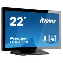 iiyama ProLite T2234AS-B1 touch screen-monitor 54,6 cm (21.5") 1920 x 1080 Pixels Zwart Multi-touch Multi-gebruiker