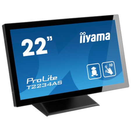 Iiyama iiyama ProLite T2234AS-B1 touch screen-monitor 54,6 cm (21.5") 1920 x 1080 Pixels Zwart Multi-touch Multi-gebruiker