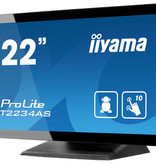 Iiyama iiyama ProLite T2234AS-B1 touch screen-monitor 54,6 cm (21.5") 1920 x 1080 Pixels Zwart Multi-touch Multi-gebruiker