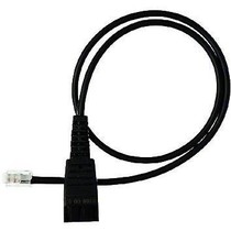 Jabra QD cord, straight, mod plug RJ11 Zwart