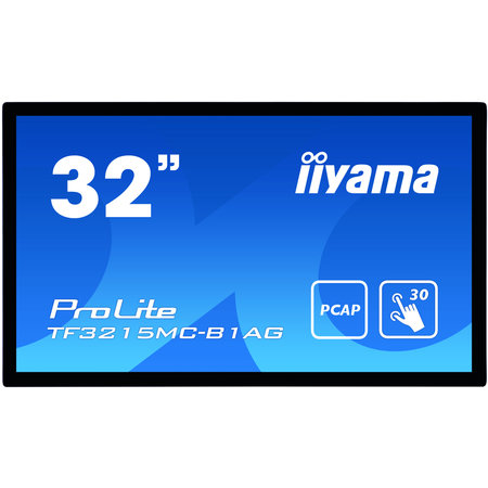 Iiyama iiyama ProLite TF3215MC-B1AG touch screen-monitor 81,3 cm (32") 1920 x 1080 Pixels Zwart Single-touch Kiosk