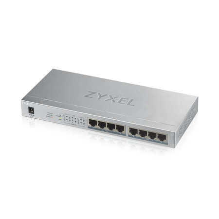 Zyxel Zyxel GS1008HP Unmanaged Gigabit Ethernet (10/100/1000) Grijs Power over Ethernet (PoE)