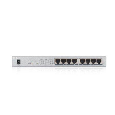 Zyxel Zyxel GS1008HP Unmanaged Gigabit Ethernet (10/100/1000) Grijs Power over Ethernet (PoE)