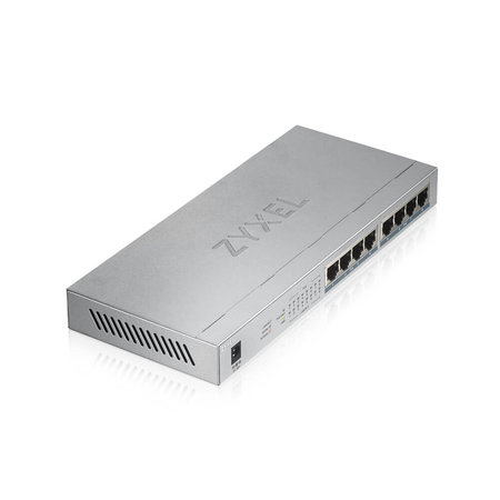 Zyxel Zyxel GS1008HP Unmanaged Gigabit Ethernet (10/100/1000) Grijs Power over Ethernet (PoE)