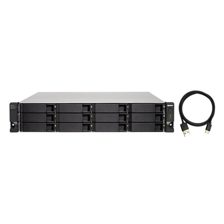 QNAP QNAP TL-R1200C-RP behuizing voor opslagstations 2.5/3.5" HDD-/SSD-behuizing Zwart, Grijs