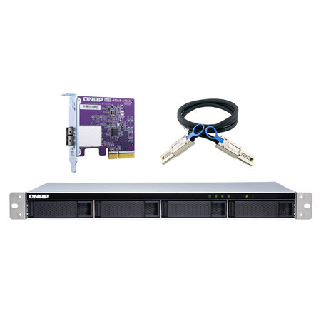 QNAP QNAP TL-R400S behuizing voor opslagstations 2.5/3.5" HDD-/SSD-behuizing Zwart, Grijs