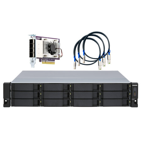 QNAP QNAP TL-R1200S-RP behuizing voor opslagstations 2.5/3.5" HDD-/SSD-behuizing Zwart, Grijs
