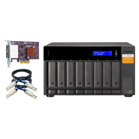 QNAP QNAP TL-D800S behuizing voor opslagstations 2.5/3.5" HDD-/SSD-behuizing Zwart, Grijs