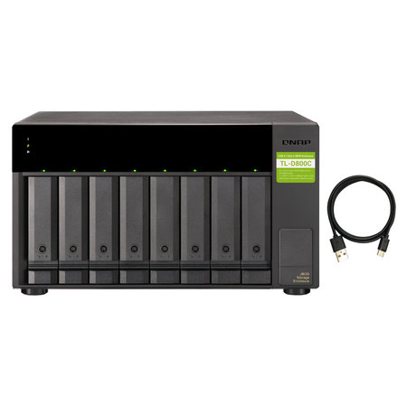 QNAP QNAP TL-D800C behuizing voor opslagstations 2.5/3.5" HDD-/SSD-behuizing Zwart, Grijs