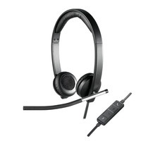 Logitech H650E Headset Hoofdband Zwart, Zilver