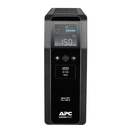 APC APC Back-UPS PRO BR1600SI - Noodstroomvoeding, 8x C13 uitgang, 2x USB charger (type A & C), 1600VA, USB dataport