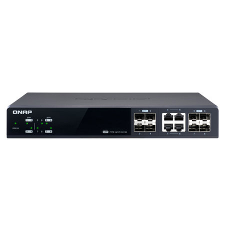 QNAP QNAP QSW-M804-4C netwerk-switch Managed 10G Ethernet (100/1000/10000) Zwart