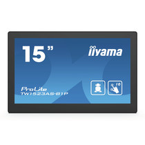 iiyama ProLite TW1523AS-B1P touch screen-monitor 39,6 cm (15.6") 1920 x 1080 Pixels Multi-touch Multi-gebruiker Zwart