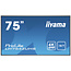Iiyama iiyama PROLITE LH7542UHS-B3 Digitale signage flatscreen 189,2 cm (74.5") IPS 4K Ultra HD Zwart Type processor Android 8.0