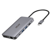 Acer HP.DSCAB.009 notebook dock & poortreplicator Bedraad USB 3.2 Gen 1 (3.1 Gen 1) Type-C Zilver