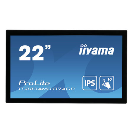 Iiyama iiyama ProLite TF2234MC-B7AGB touch screen-monitor 54,6 cm (21.5") 1920 x 1080 Pixels Multi-touch Multi-gebruiker Zwart