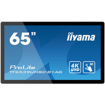 iiyama TF6539UHSC-B1AG interactive whiteboards & accessories 165,1 cm (65") 3840 x 2160 Pixels Touchscreen Zwart USB