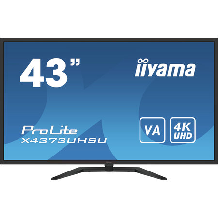 Iiyama iiyama ProLite X4373UHSU-B1 computer monitor 108 cm (42.5") 3840 x 2160 Pixels 4K Ultra HD Zwart