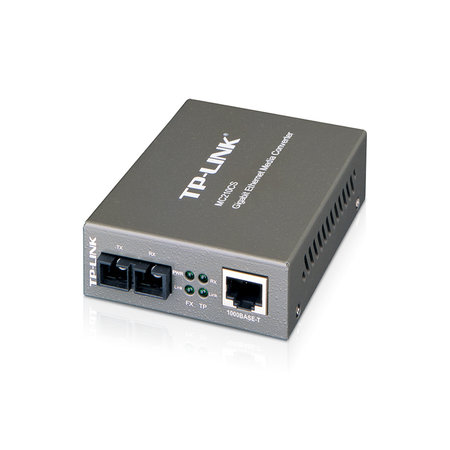 TP LINK TP-LINK MC210CS netwerk media converter 1000 Mbit/s 1310 nm Single-mode Zwart