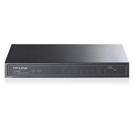 TP LINK TP-LINK TL-SG2008 Managed Gigabit Ethernet (10/100/1000) Zwart
