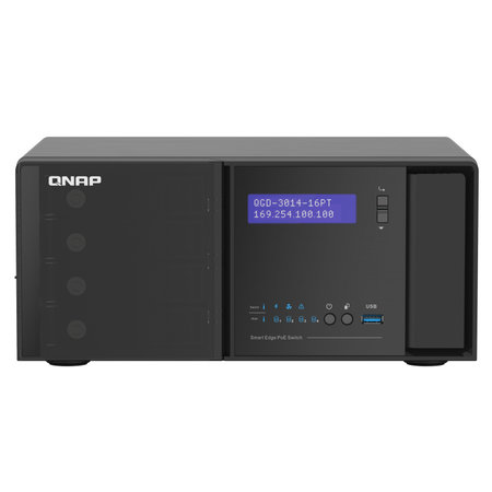 QNAP QNAP QGD-3014-16PT-8G netwerk-switch Managed Gigabit Ethernet (10/100/1000) Power over Ethernet (PoE) Zwart