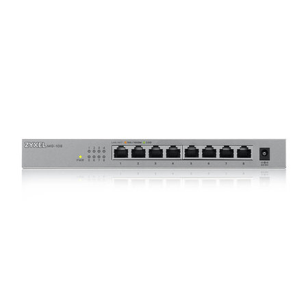 Zyxel Zyxel MG-108 Unmanaged 2.5G Ethernet (100/1000/2500) Staal