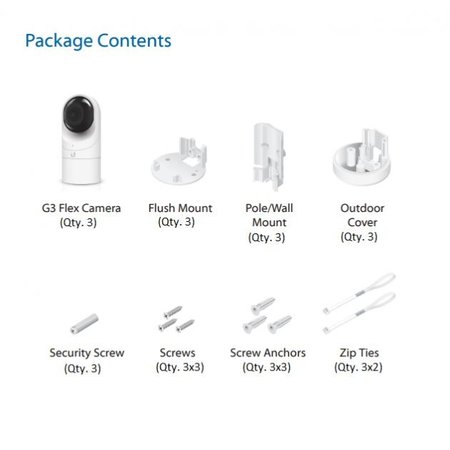 Ubiquiti Ubiquiti UniFi Video Camera UVC-G3-Flex 3-pack