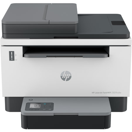 Hewlett & Packard INC. HP LaserJet Tank MFP 2604sdw printer, Zwart-wit, Printer voor Bedrijf, Scannen naar e-mail; Scannen naar e-mail/pdf; Scannen naar PDF; Dubbelzijdig printen; ADF voor 40 pagina's; Compact formaat; Energiezuinig; Dual-band Wi-Fi