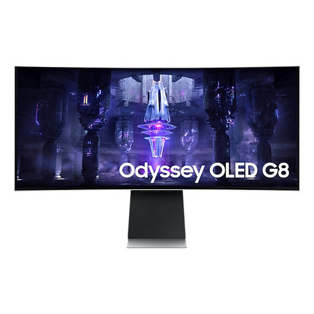 Samsung Displays Samsung Odyssey Neo G8 LS34BG850SUXEN computer monitor 86,4 cm (34") 3440 x 1440 Pixels UltraWide Quad HD OLED Zilver