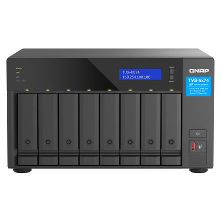 QNAP QNAP TVS-h874 NAS Tower Ethernet LAN Zwart i5-12400