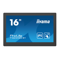 iiyama T1624MSC-B1 beeldkrant Interactief flatscreen 39,6 cm (15.6") IPS 450 cd/m² Full HD Zwart Touchscreen 24/7