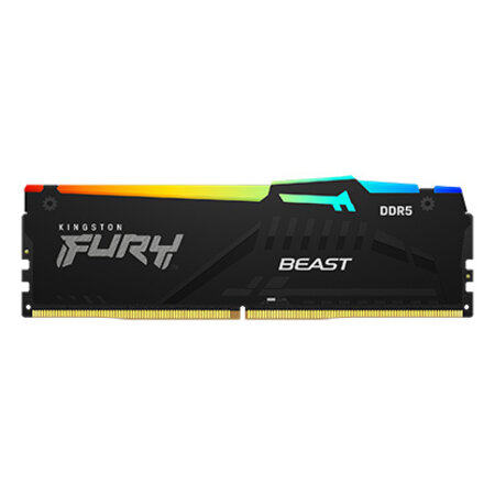 Kingston Kingston Technology FURY Beast RGB geheugenmodule 8 GB 1 x 8 GB DDR5 5200 MHz