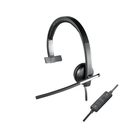 Logitech Logitech H650e Headset Bedraad Hoofdband Kantoor/callcenter USB Type-A Zwart, Zilver