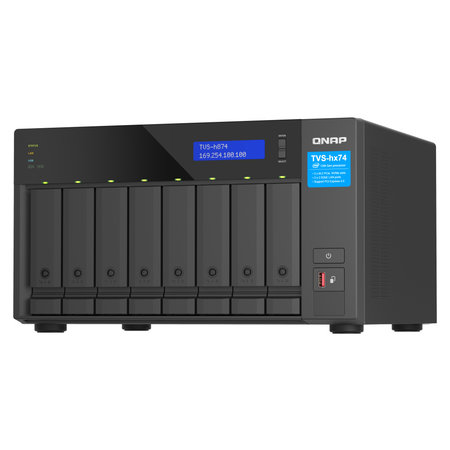 QNAP QNAP TVS-h874 NAS Tower Ethernet LAN Zwart